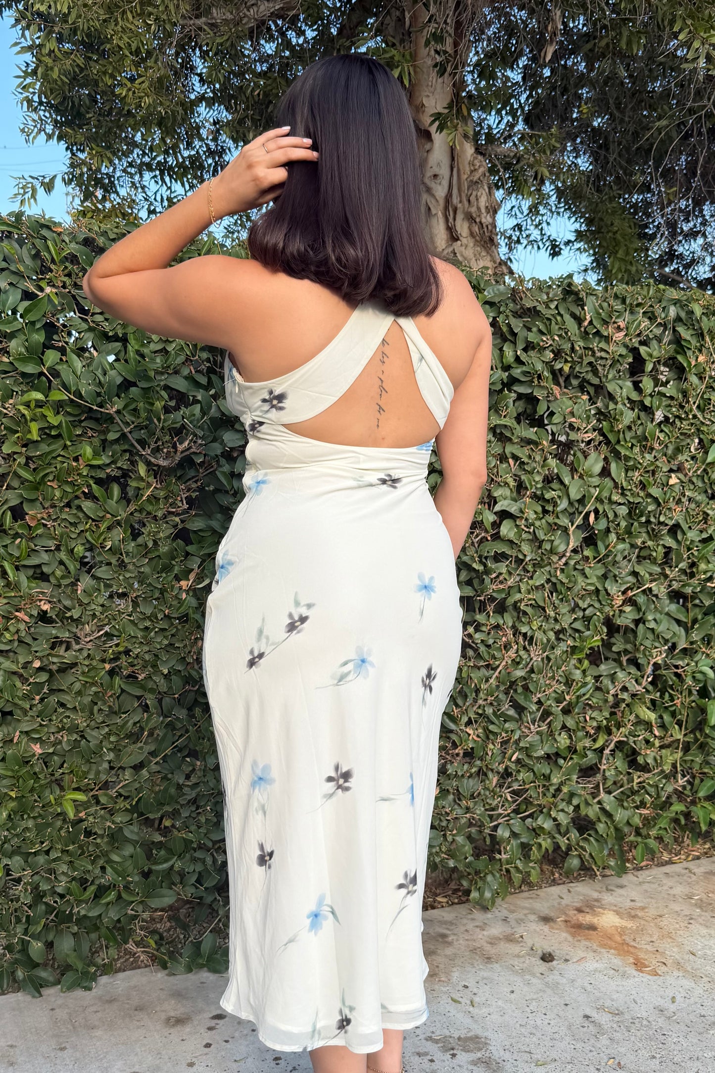 Presence Cross Back Midi Dress