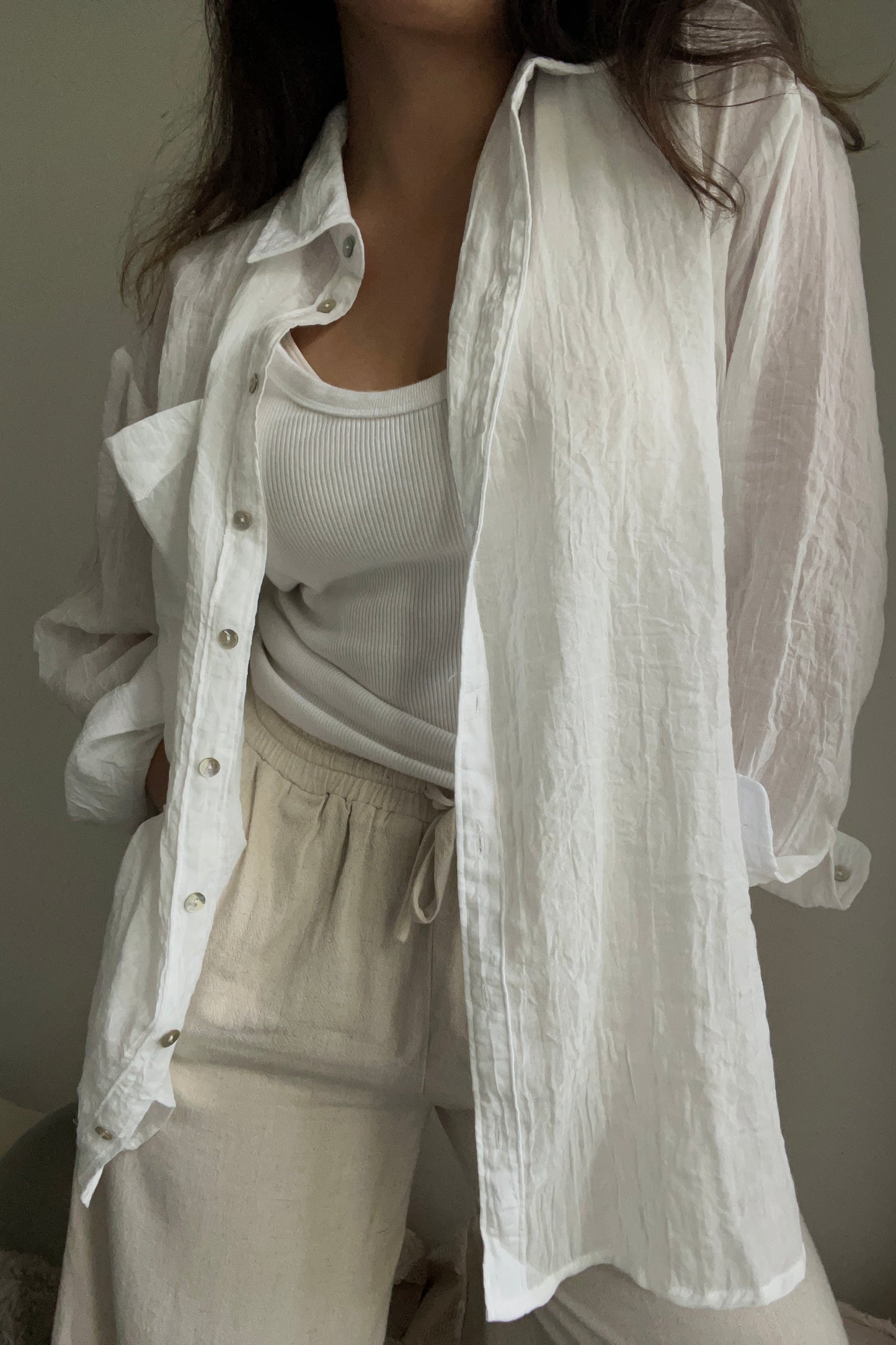 Be Faithful Oversized Button Up Shirt