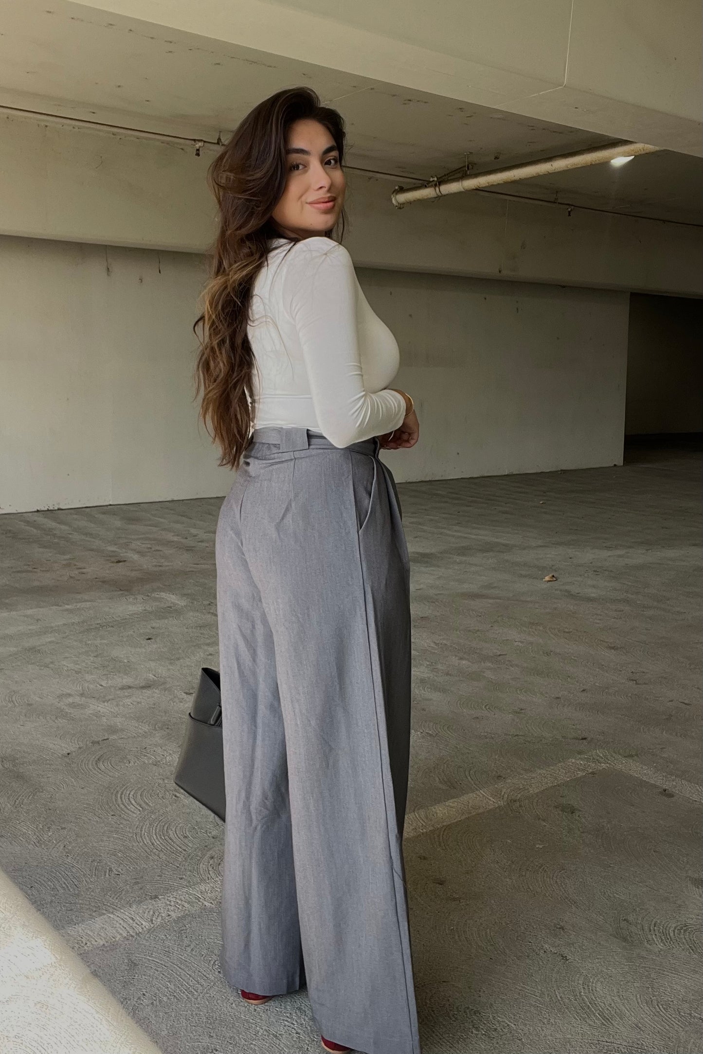 Gracious Pleated Straight Leg Pants