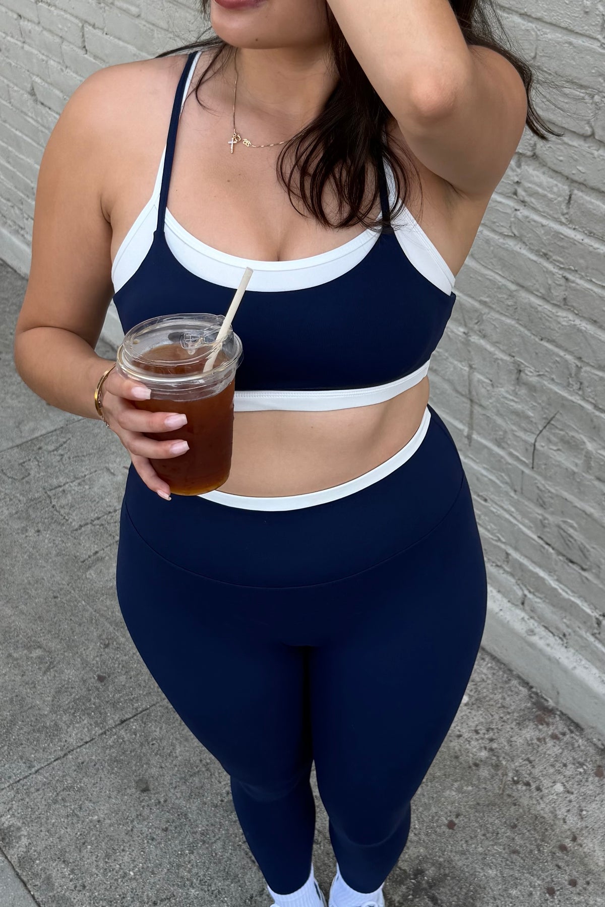 Move Contrast Sports Bra - Dark Navy