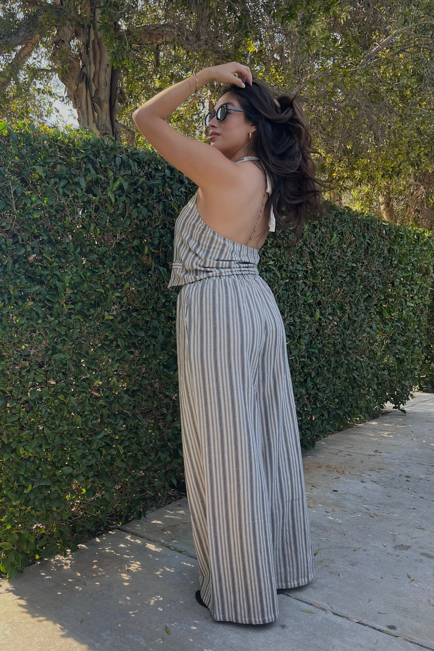 Loved Always Striped 2-Piece Pant Set