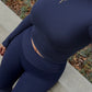Abide High Waist Crossover leggings- Dark Navy