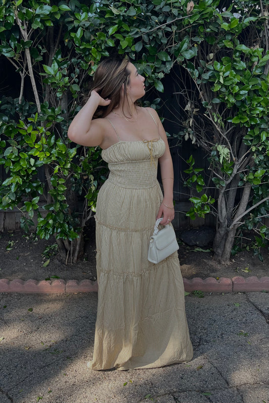 With Purpose Gingham Maxi Dress