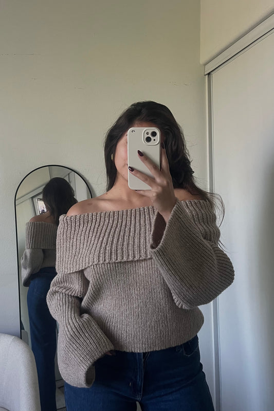 Serenity Off The Shoulder Sweater Top