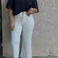 Still Waters Stretch Wide Leg Jeans- White