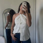 Radiate Halter Top- Off White