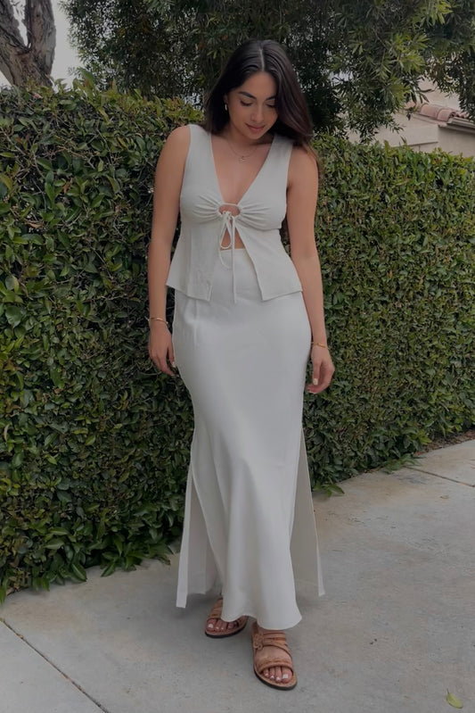Worth The Wait  Satin Maxi Skirt