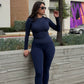 Abide High Waist Crossover leggings- Dark Navy