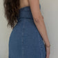 Desnuda Halter Denim Dress