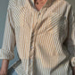 All Thing Are Possible Striped Button Down Shirt - Mustard