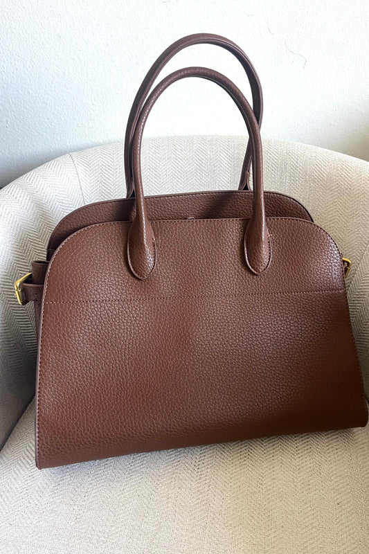 Desnuda Handle Satchel Bag - Espresso