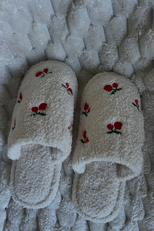 Cozy Slippers- Cherry