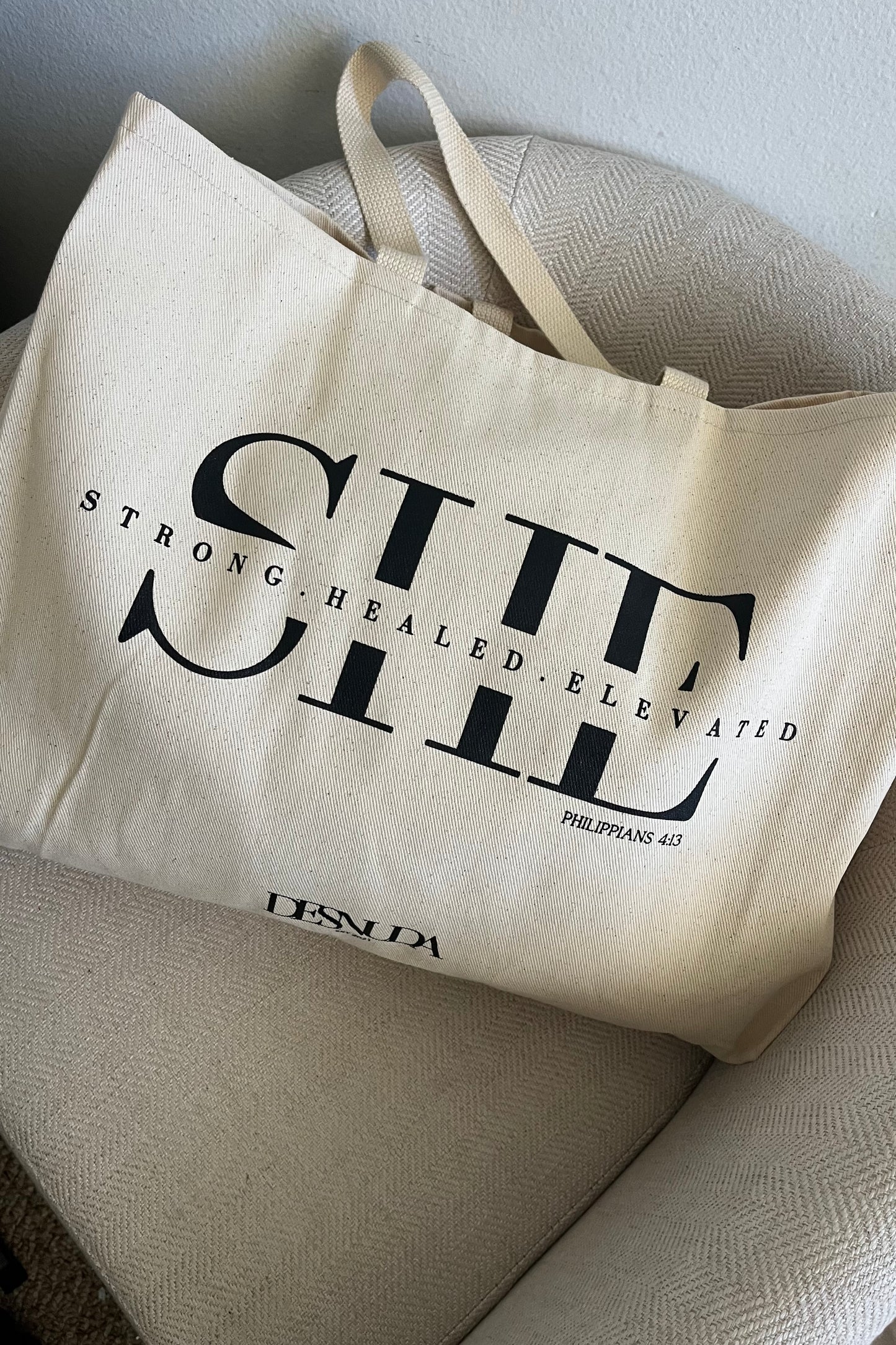 Desnuda S.H.E Large Tote Bags- Beige