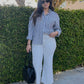 Blooming In Faith Striped Button Down Linen Shirt