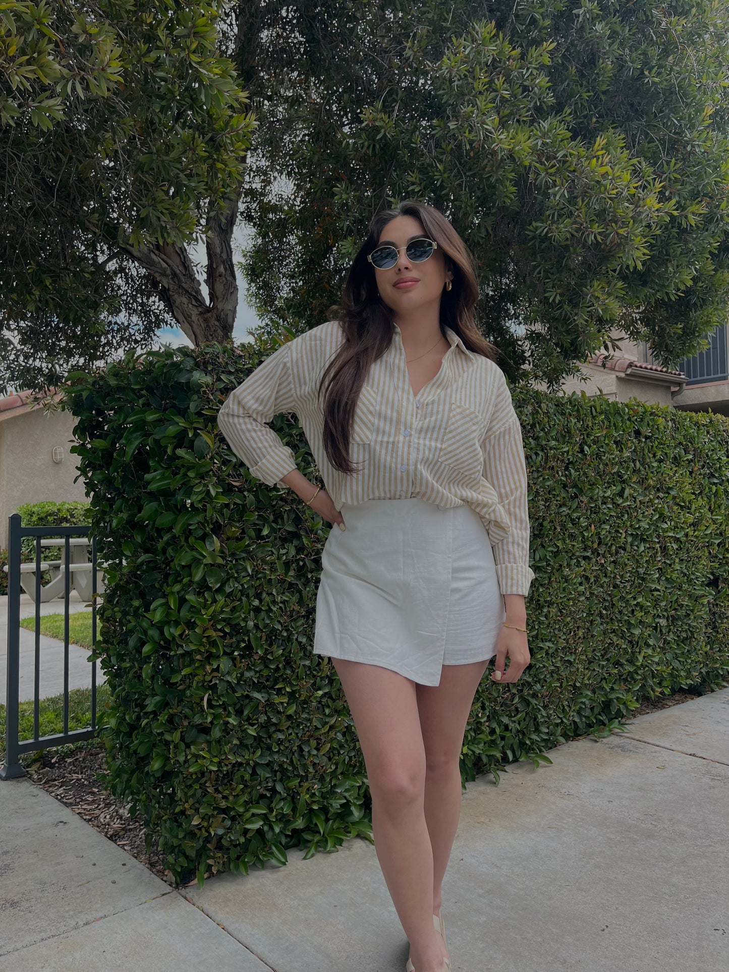 Fill Every Place Linen Skort