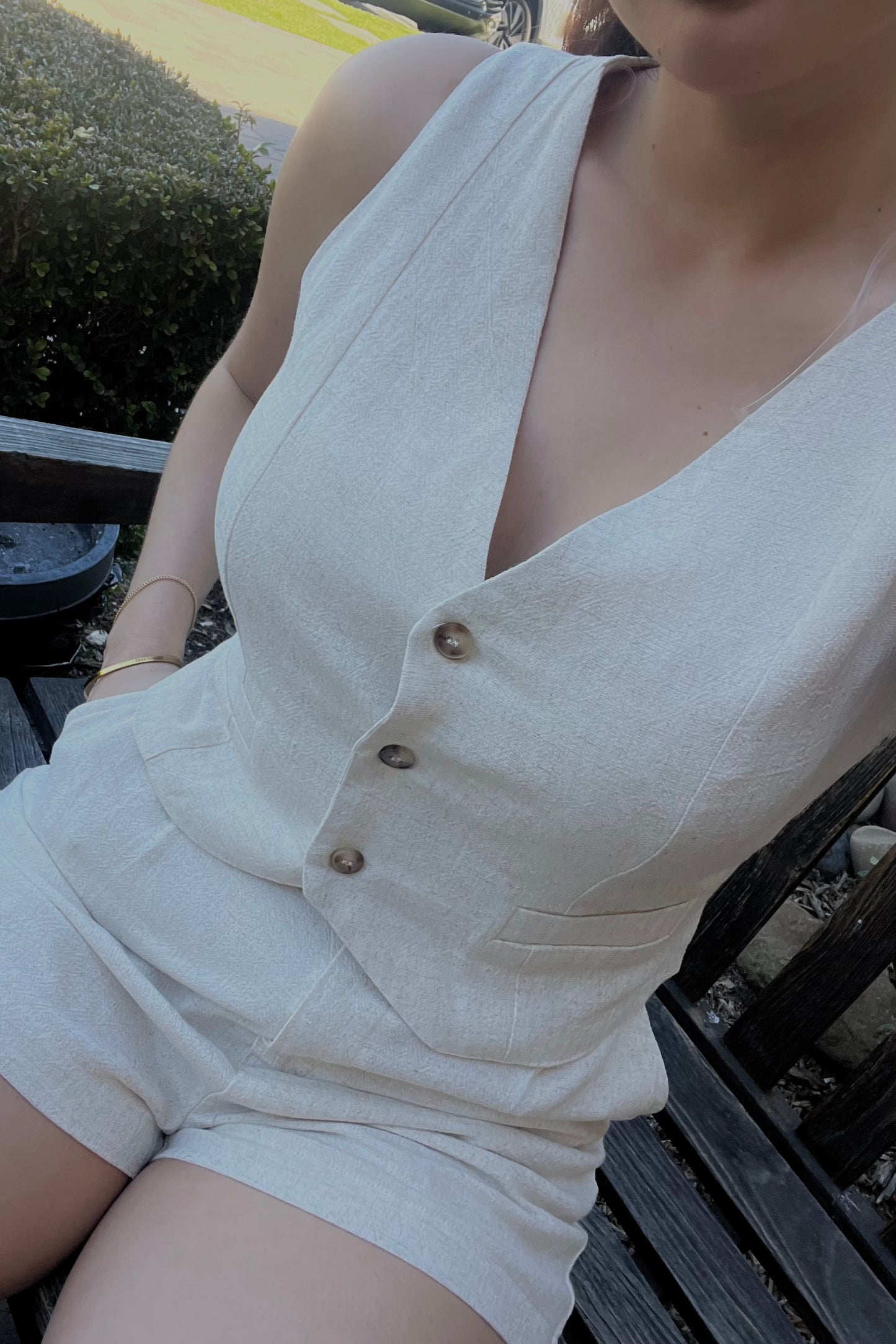 Restored Two Piece Short Set - Oatmeal