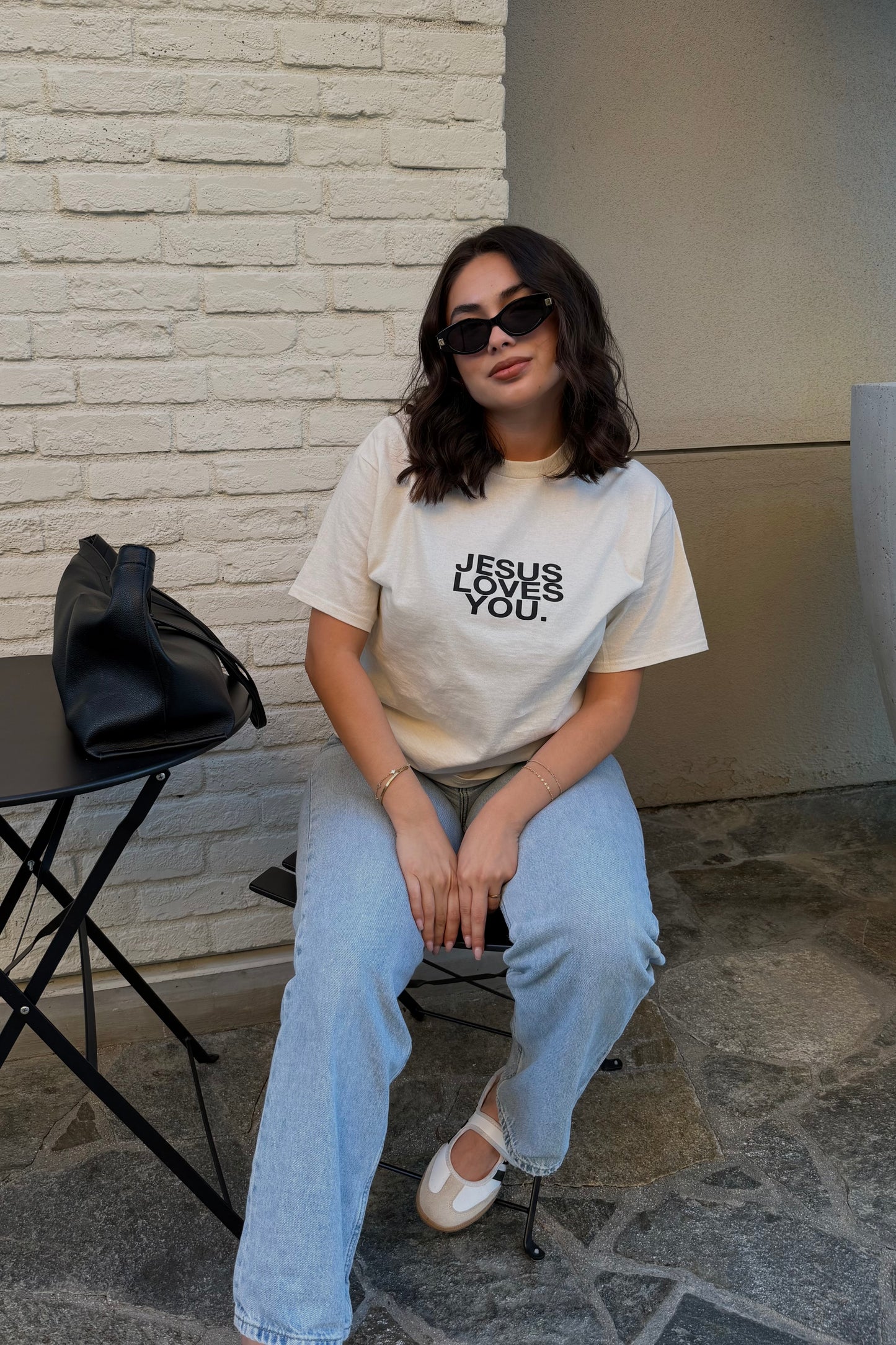 Sand Tan Logo T-Shirt- By JLY