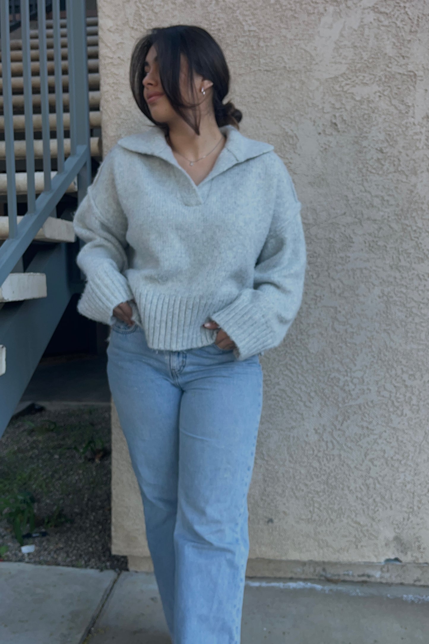 Cornerstone Polo Collar Soft Sweater