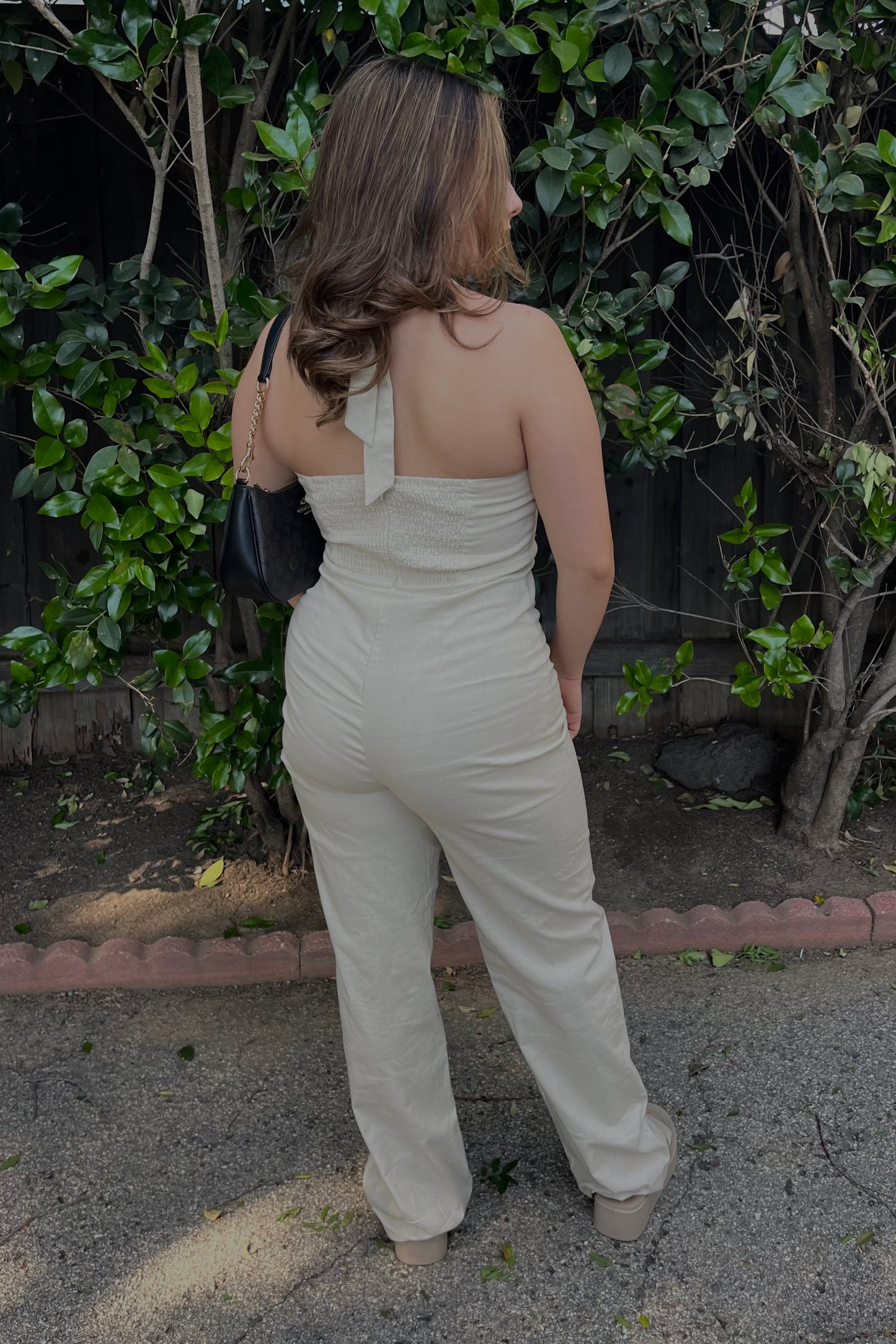 Choosing Joy Halter Linen Jumpsuit