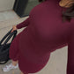 Steady Soft Jersey Knit Long Sleeve- Burgundy