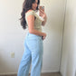 How Great Wide Leg Jeans- Light Denim