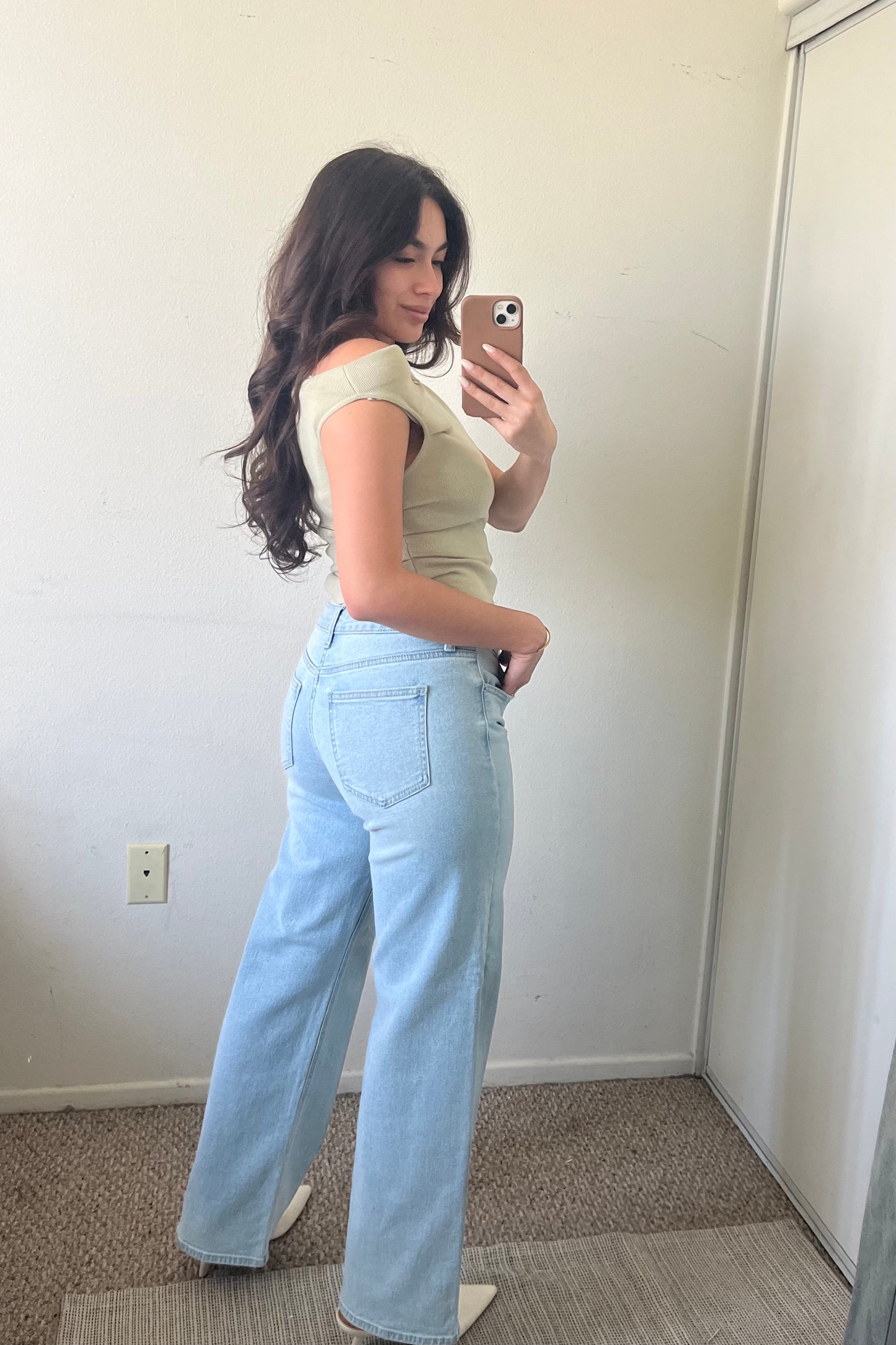 How Great Wide Leg Jeans- Light Denim