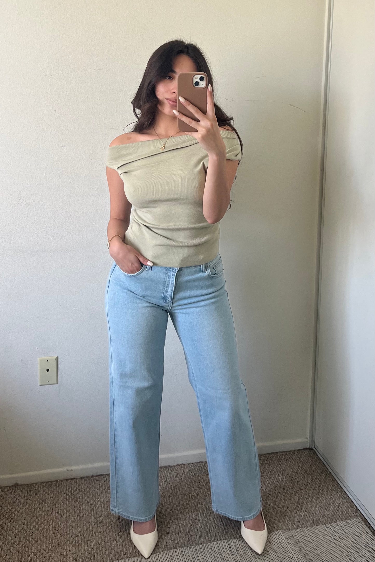 How Great Wide Leg Jeans- Light Denim