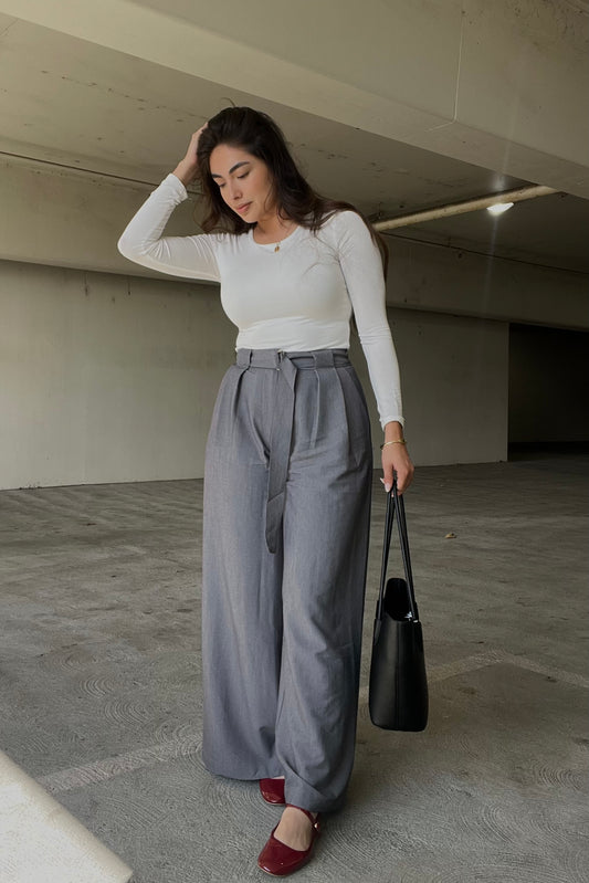 Gracious Pleated Straight Leg Pants